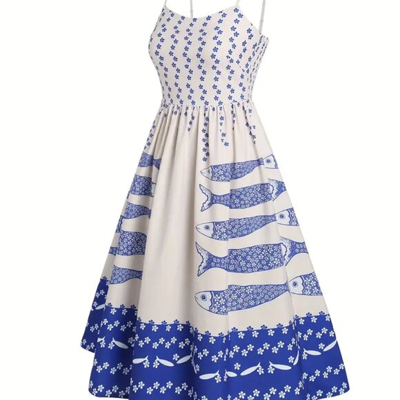 Flower & Fish Cami Dress - Picture 3 of 6